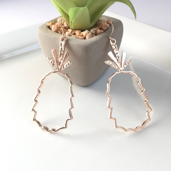 Boho Pineapple Dangle Earrings - Picture 2 of 7